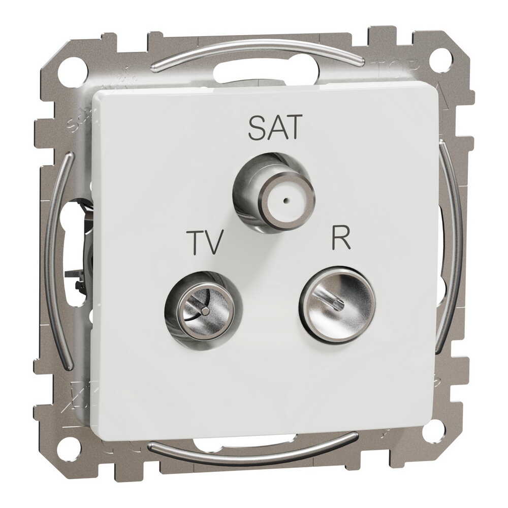 Розетка Schneider Sedna Design белая телевизионная R/TV/SAT конечная 4дБ ( SDD111481 )